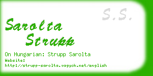 sarolta strupp business card
